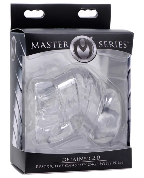 Master Series Detained 2.0 Restrictive Chastity Cage w/Nubs