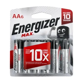 Max AA6 Battery / Double A Battery (6 Pcs)