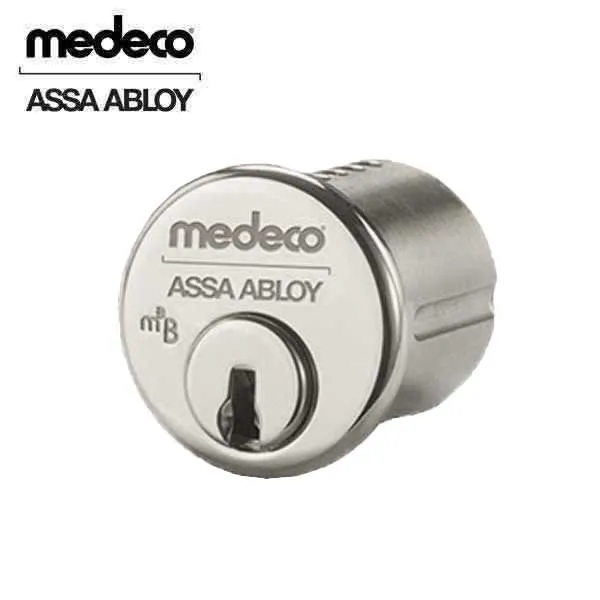 Medeco - 100500T - M3 BiLevel - 6-Pin - 1-1/4" Mortise Cylinder - Z01 Adams Rite Cam - DL Keyway Uncombinated - 26 - Satin Chrome - Grade 1