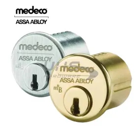 Medeco - 10J0100 - M3 BiLevel - 5-Pin - 1" Mortise Cylinder - Z02 Adams Rite Cam - DL Keyway Pinned - 26D - Satin Chrome - Grade 1