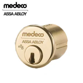 Medeco - 10J5200 - M3 BiLevel - 6-Pin - 1 1/2" Mortise Cylinder - Z01 - Standard Yale Cam - DL Keyway Pinned - 05 - Bright Bass - Grade 1