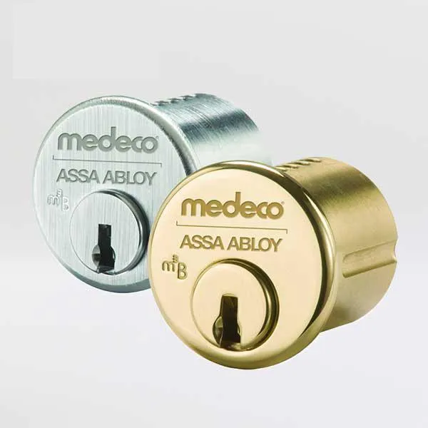 Medeco - M3 BiLevel - 6-Pin - 1-1/2" Mortise Cylinder - Z02 Adams Rite Cam - DL Keyway Pinned - 05 - Bright Bass - Grade 1