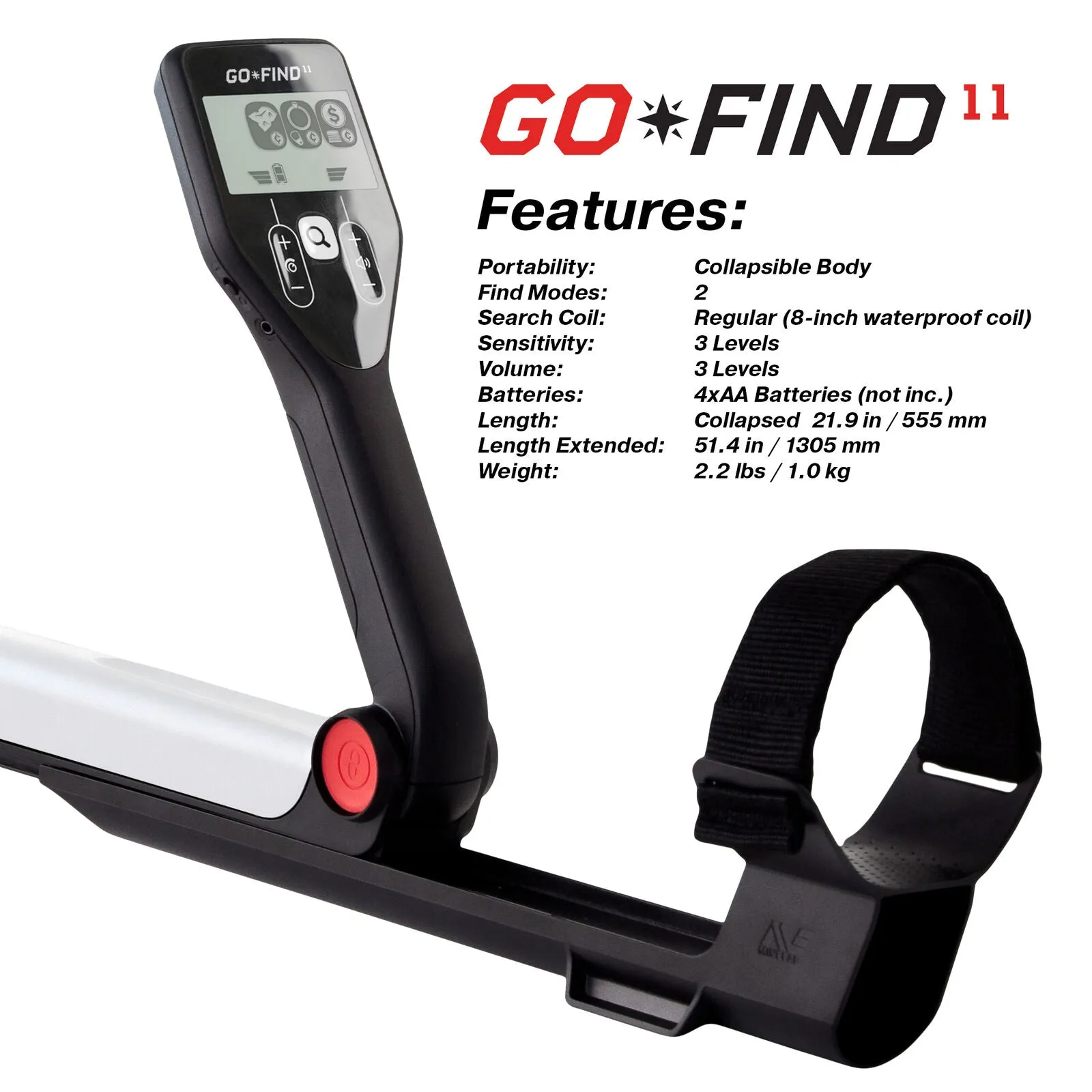 Minelab GO-FIND 11 Metal Detector (3231-0022)