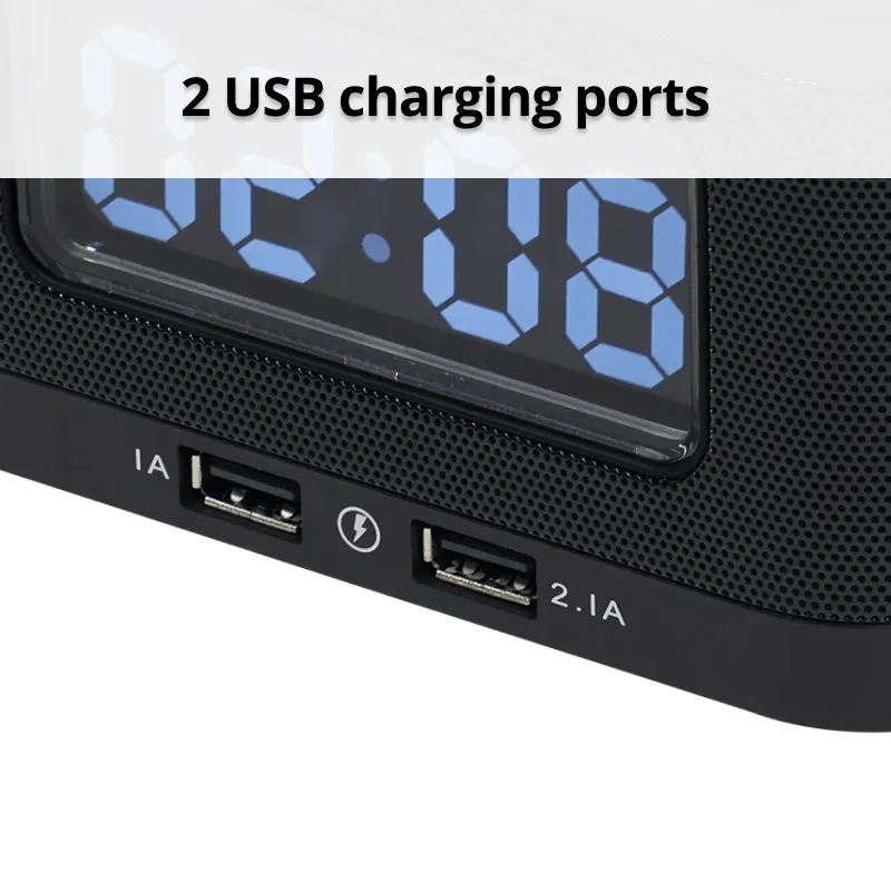 Nero Qi Soundbox 3 Wireless Phone Charging Alarm Speaker Clock