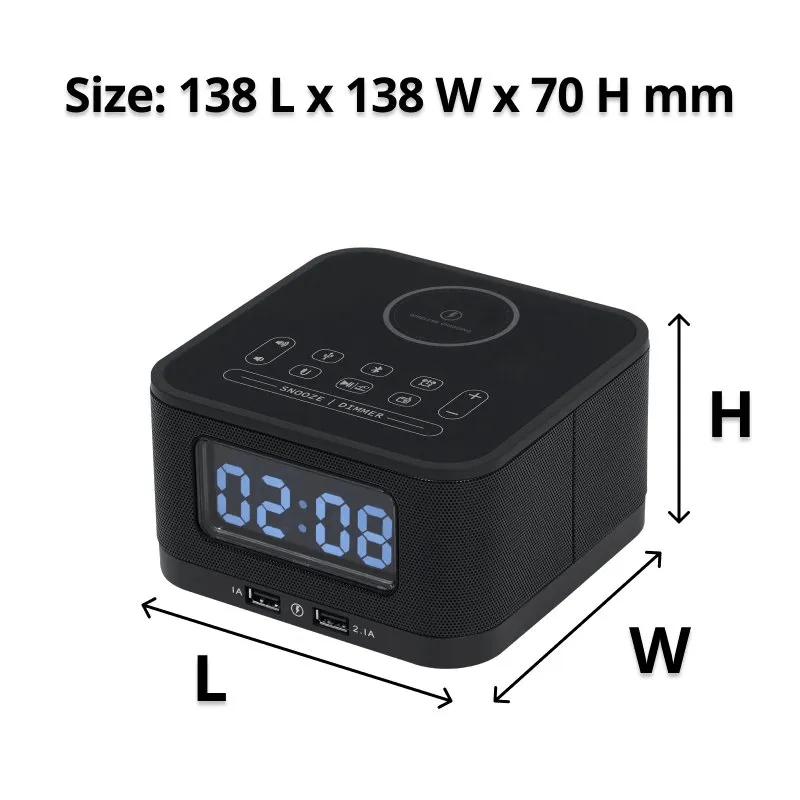Nero Qi Soundbox 3 Wireless Phone Charging Alarm Speaker Clock