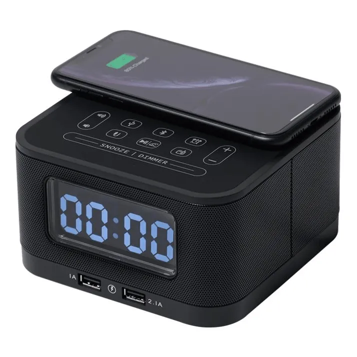 Nero Qi Soundbox 3 Wireless Phone Charging Alarm Speaker Clock