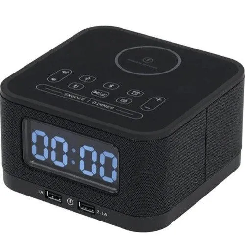 Nero Qi Soundbox 3 Wireless Phone Charging Alarm Speaker Clock