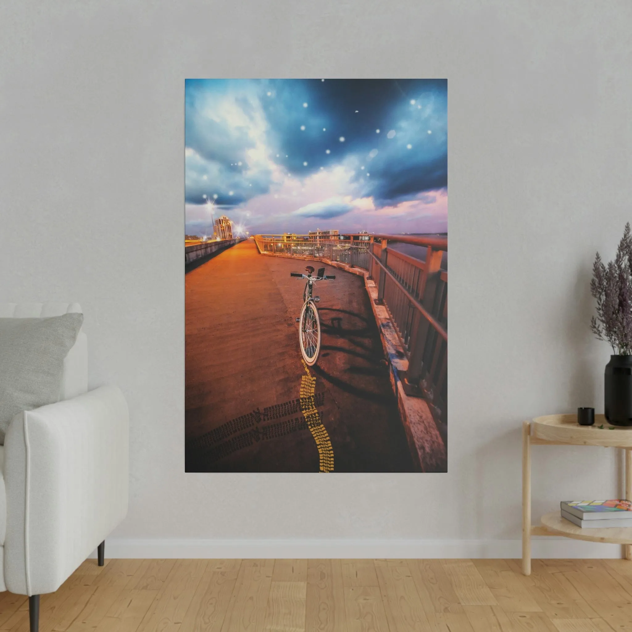 Night Tracks Matte Canvas