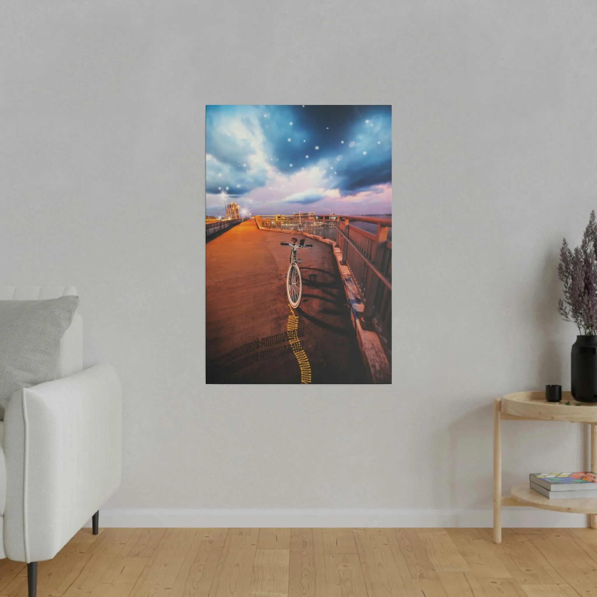 Night Tracks Matte Canvas