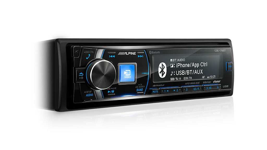 [NLA] Alpine CDE-178BT CD Receiver with Advanced Bluetooth® / USB / iPod® and iPhone® / TuneIt / App Controller