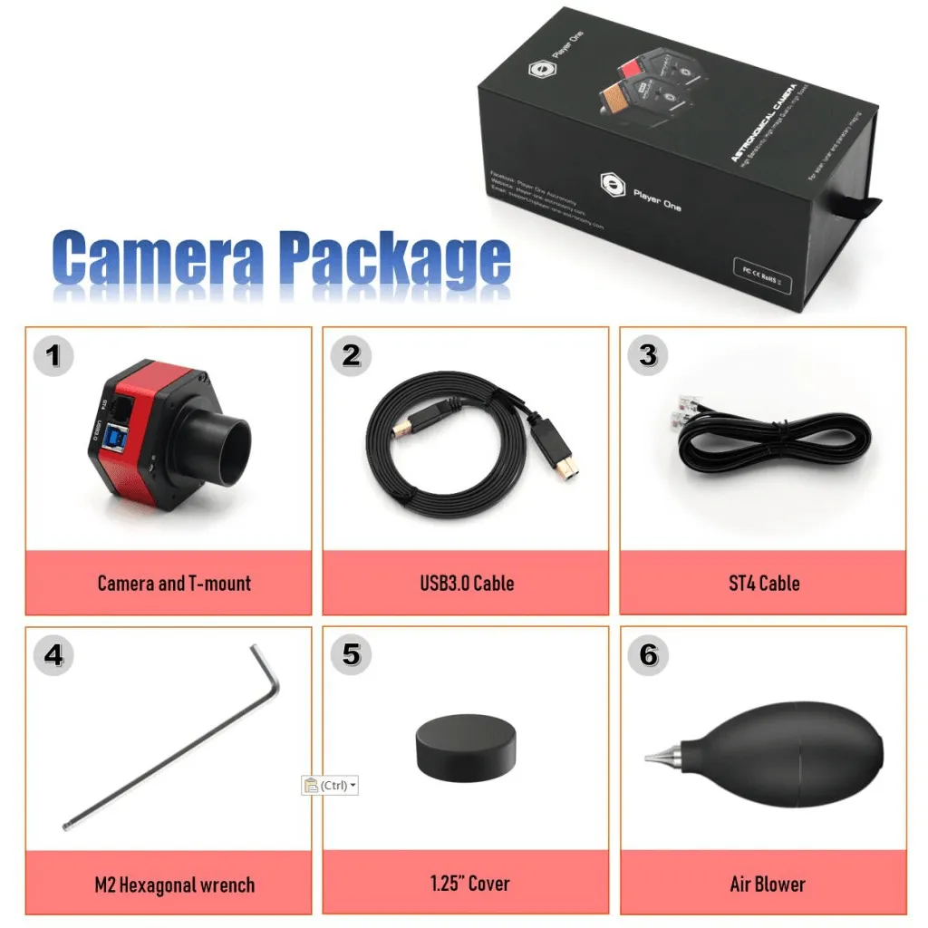 Player One Mars-M II USB3.0 Mono Camera (MARS-M-II)