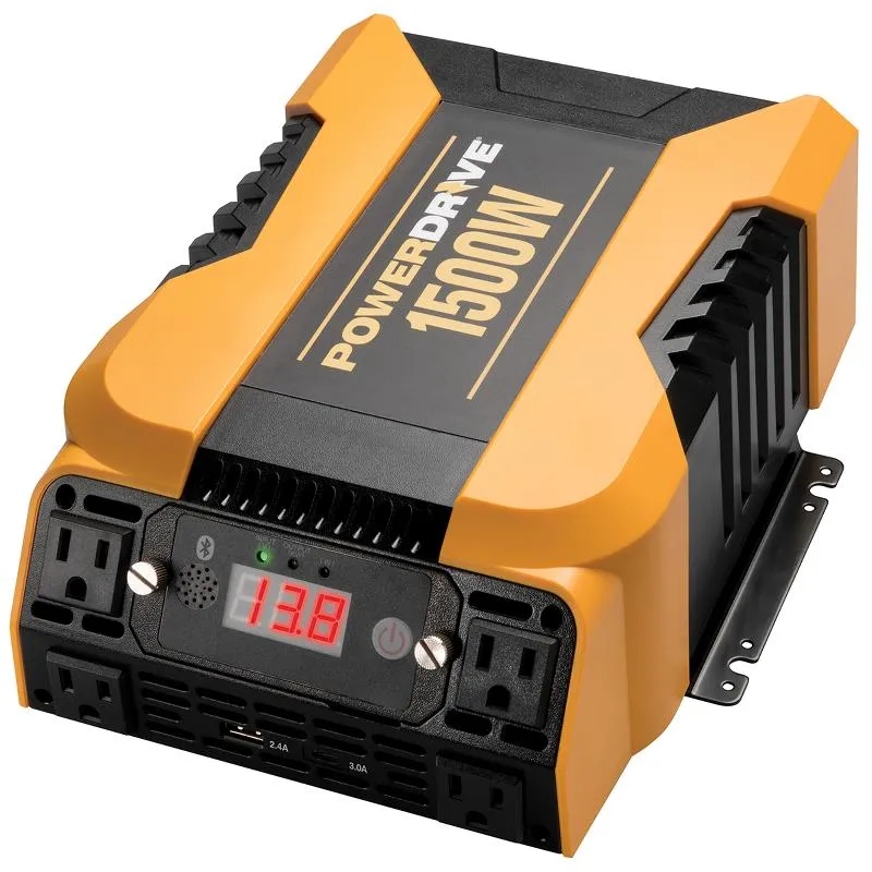PowerDrive 1500 Watt Bluetooth Power Inverter with 4 AC, 2 USB and APP Interface