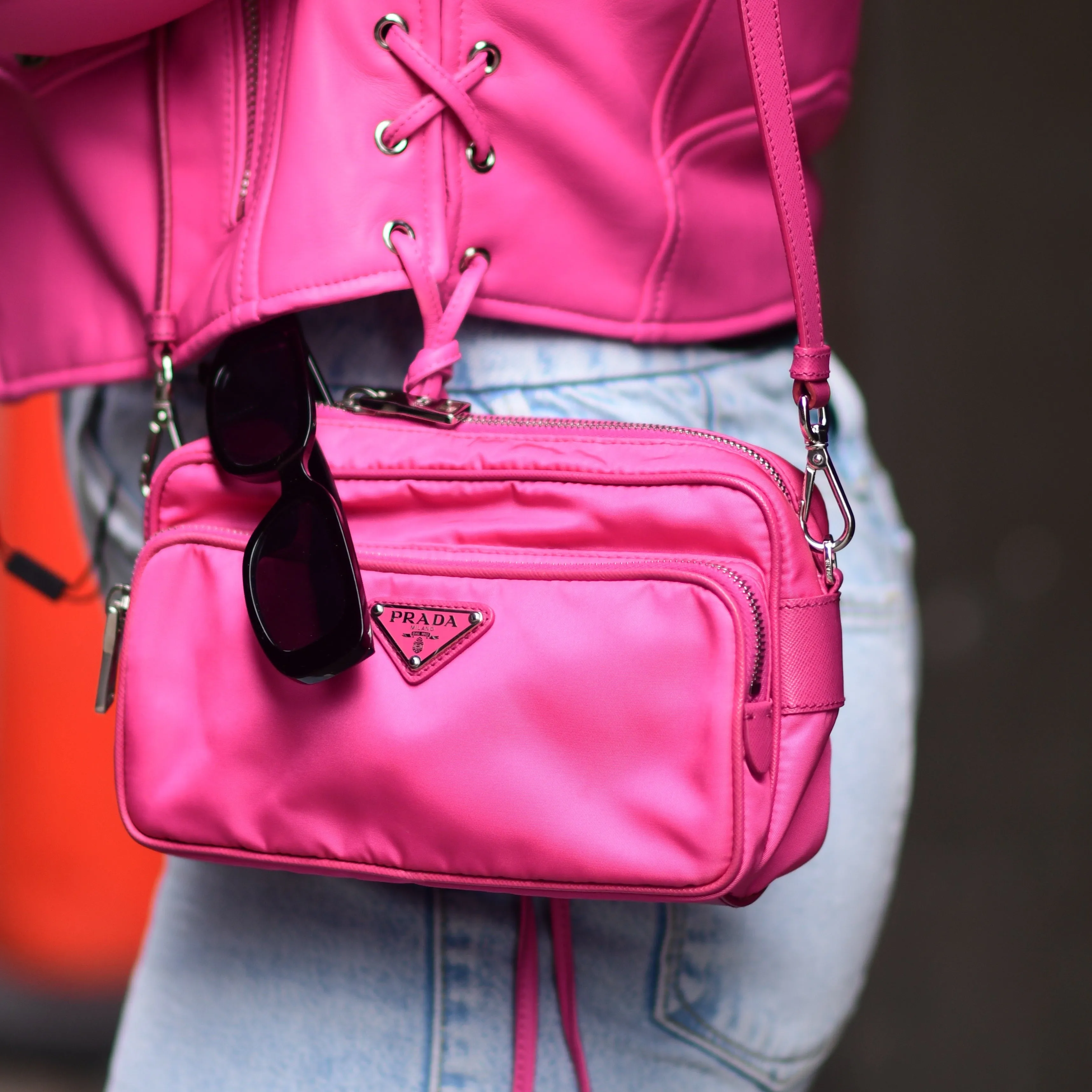 Prada Front Pocket Nylon Camera Bag