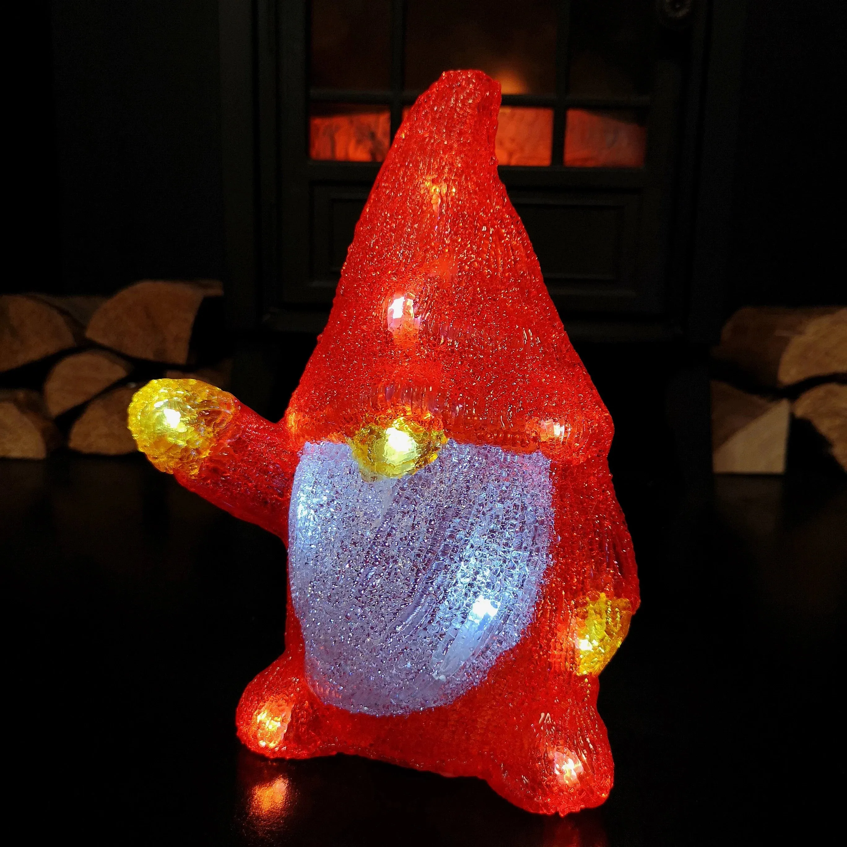Premier 23cm Battery Operated Light Up Acrylic Christmas Gonk