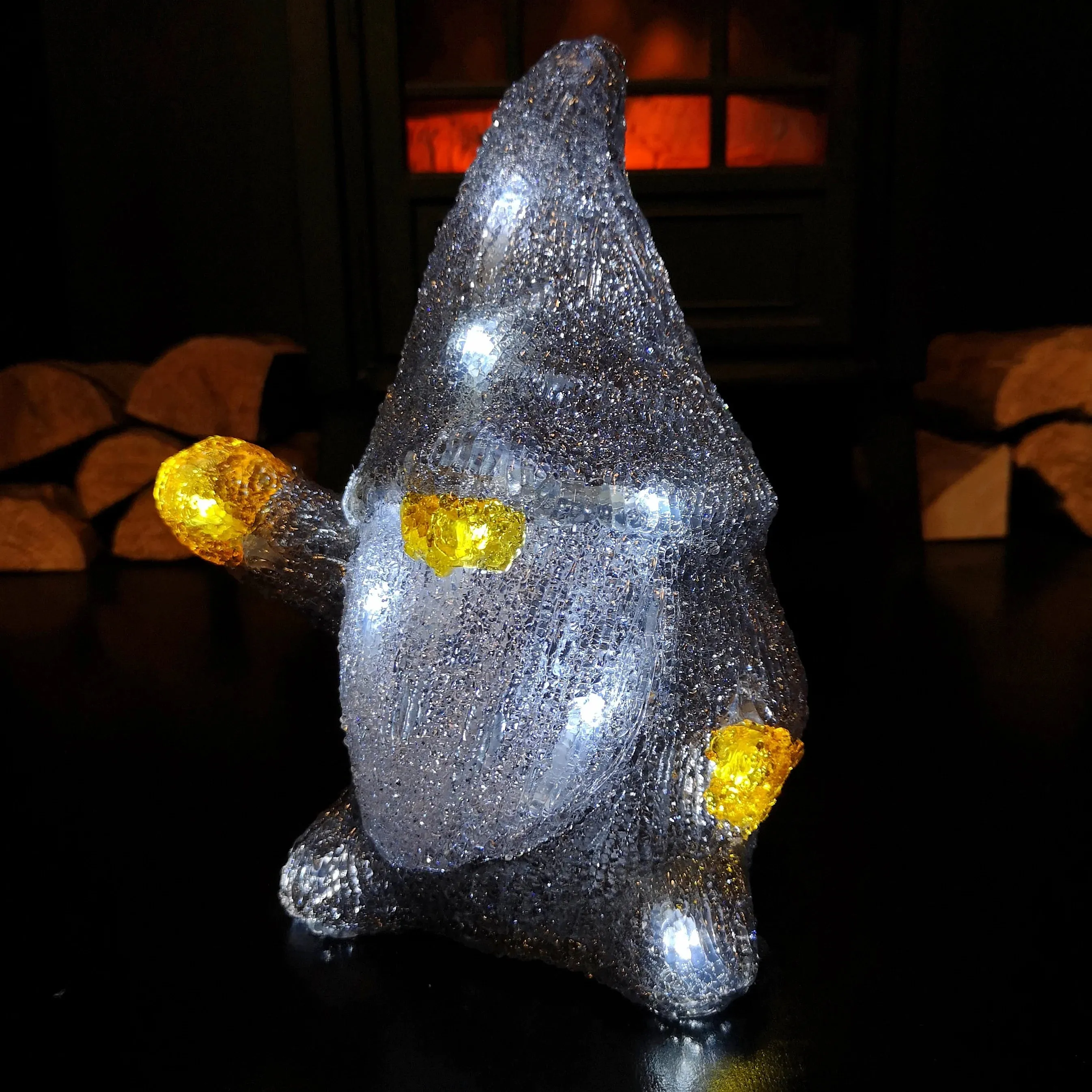 Premier 23cm Battery Operated Light Up Acrylic Christmas Gonk