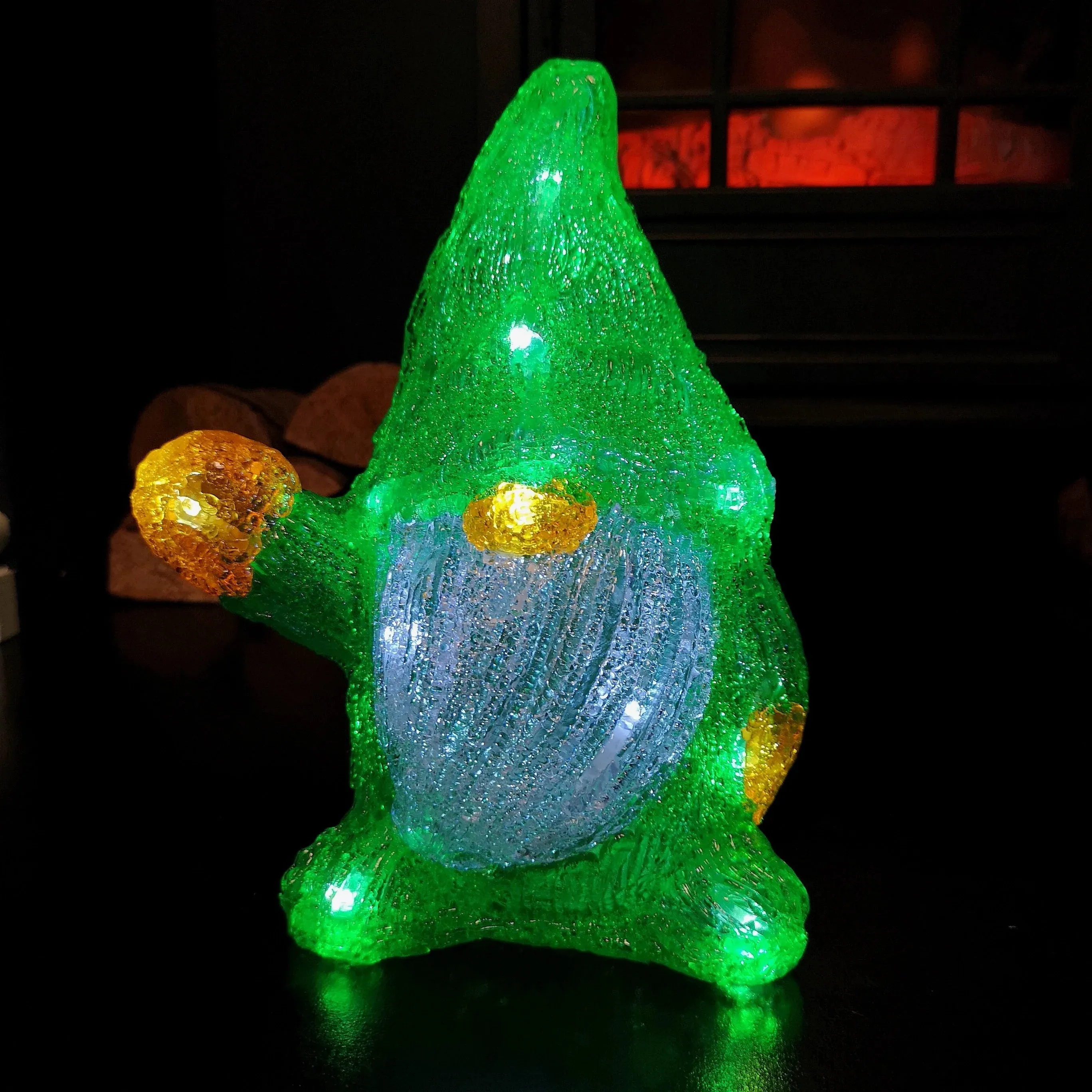 Premier 23cm Battery Operated Light Up Acrylic Christmas Gonk