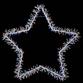 Premier White Star Cluster With Multi Colour LEDs