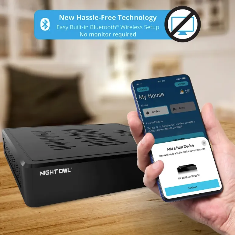 Refurbished 8 Channel 1080p Bluetooth DVR with 1TB Hard Drive and 4 Wired 1080p Spotlight Cameras with Audio Alerts and Sirens