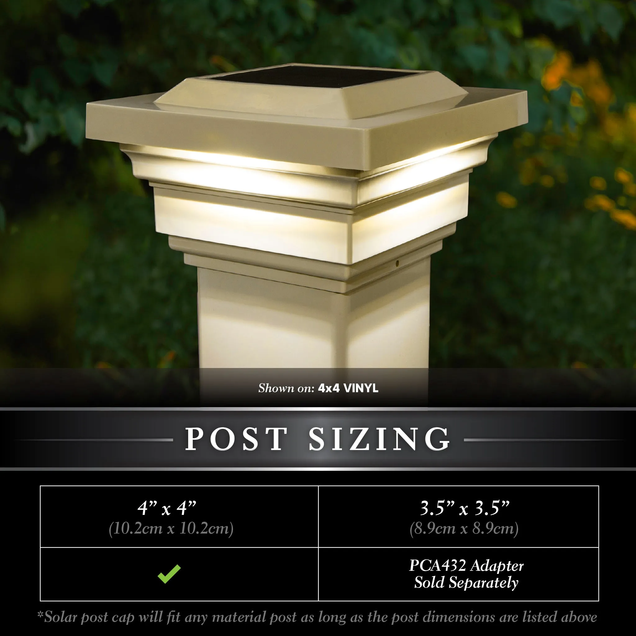 Regal Solar Post Cap - Tan