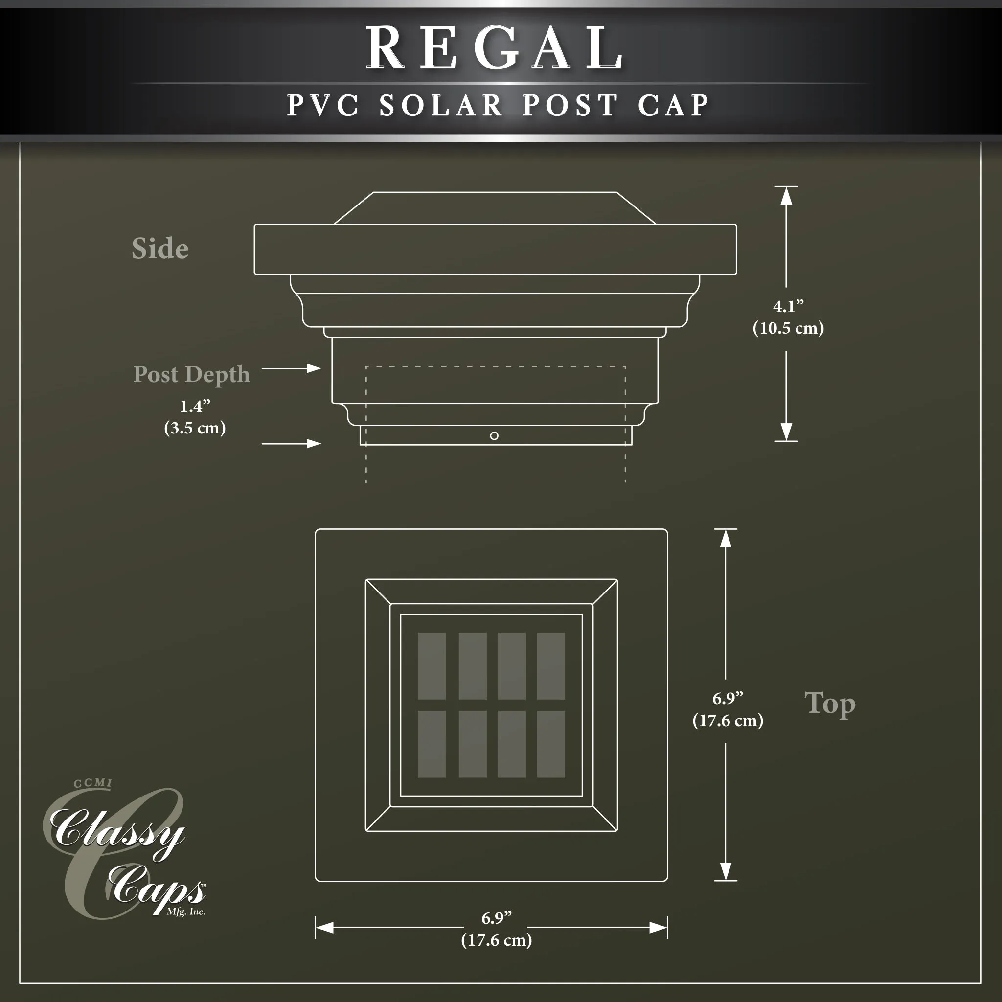 Regal Solar Post Cap - Tan