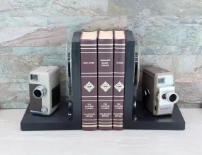 Revere 8 Model B61 & Kodak Medallion 8, Vintage Movie Camera Bookend, DVD Holder, Movie Room Décor, Movie Maker Gift, Vintage Lover Gift