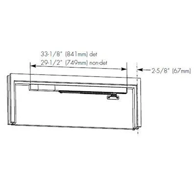 Rixson 99-726 CHECKMATE 99 Series Non-Detectored Electromagnetic Holder - Push Side Mount