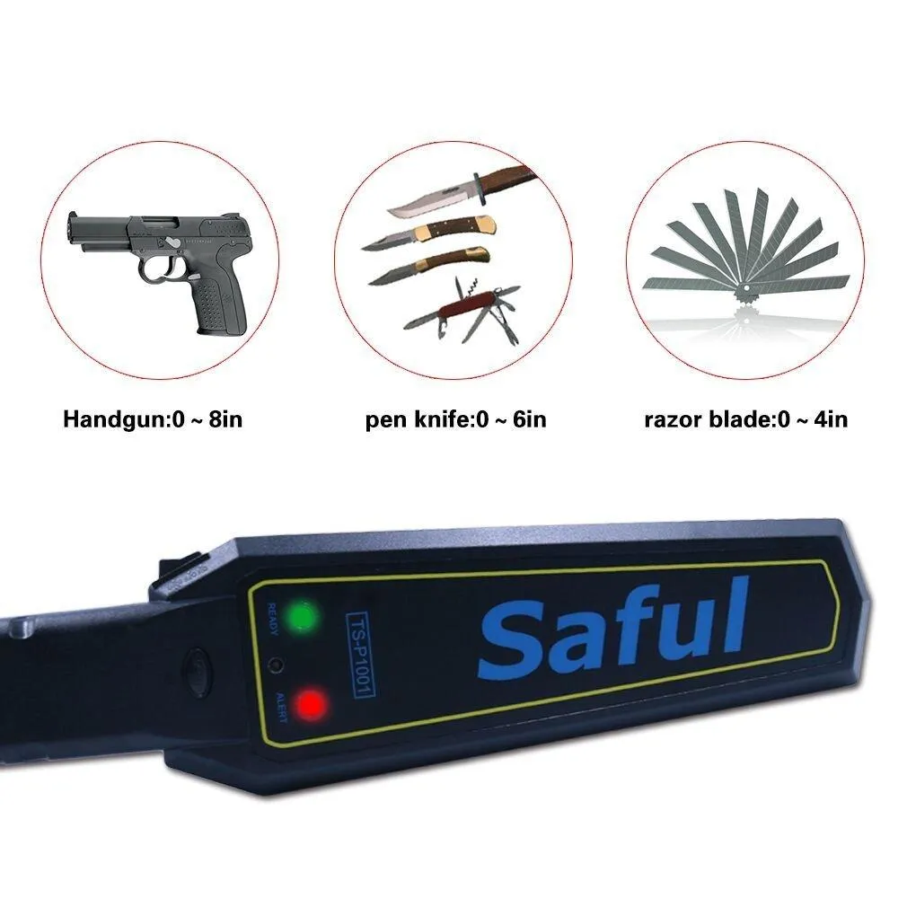 SAFEBAO Portable Security Hand Held Metal Detector Wand Scanner Audio Alert   LED Indication &hellip;