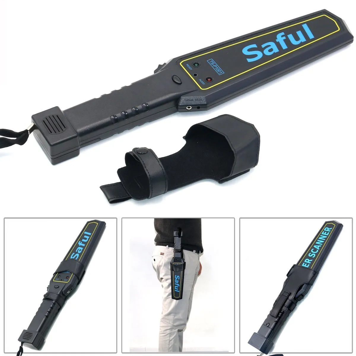 SAFEBAO Portable Security Hand Held Metal Detector Wand Scanner Audio Alert   LED Indication &hellip;