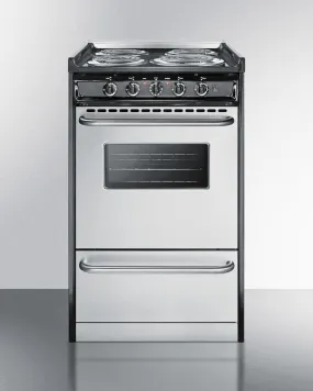 Summit 20" Wide Electric Coil Range - TEM110BRWY