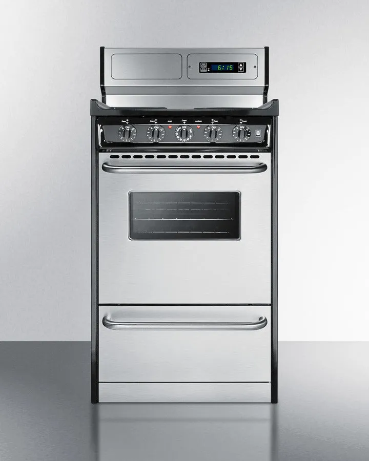 Summit 20" Wide Electric Coil Range - TEM130BKWY