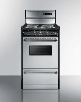 Summit 20" Wide Electric Coil Range - TEM130BKWY