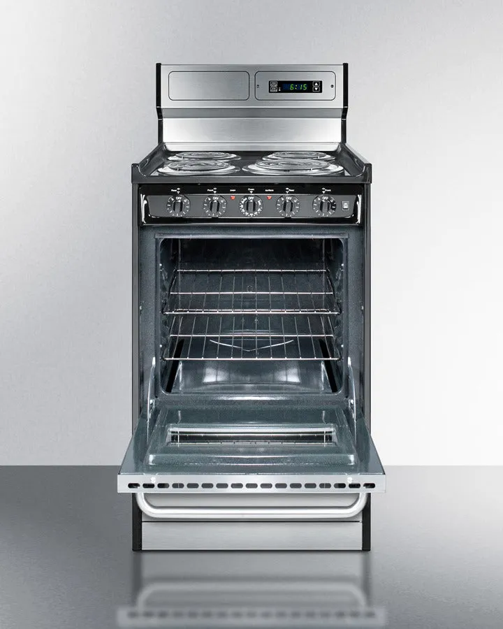 Summit 20" Wide Electric Coil Range - TEM130BKWY