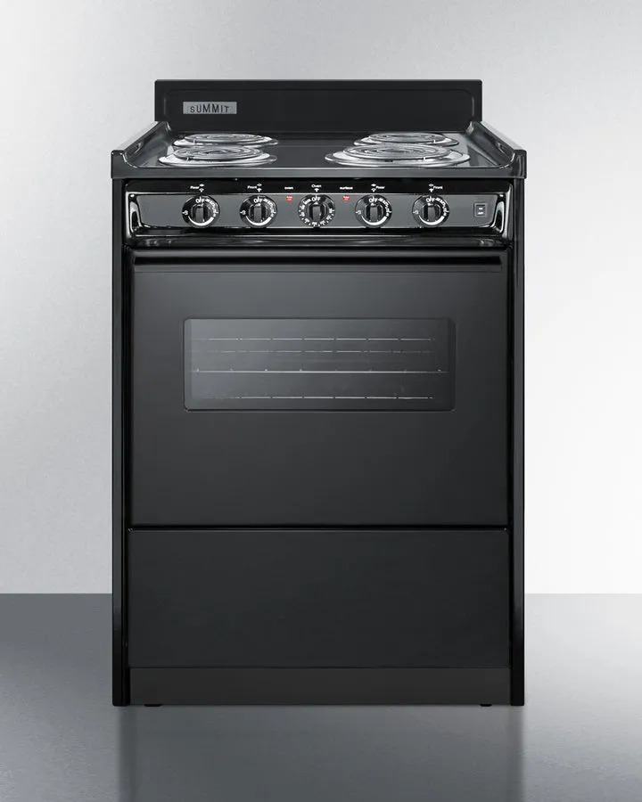 Summit 24" Wide Electric Coil Range - TEM610CW