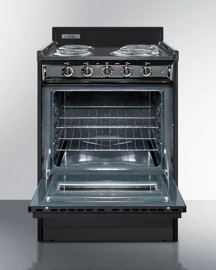 Summit 24" Wide Electric Coil Range - TEM610CW
