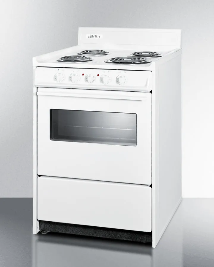 Summit 24" Wide Electric Coil Top Range - WEM610W