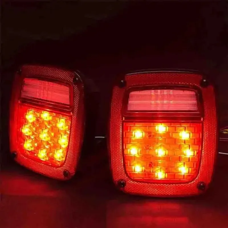 Suparee Jeep Bright LED Tail Lights for Wrangler CJ / YJ / TJ / Rubicon