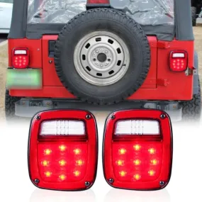 Suparee Jeep Bright LED Tail Lights for Wrangler CJ / YJ / TJ / Rubicon