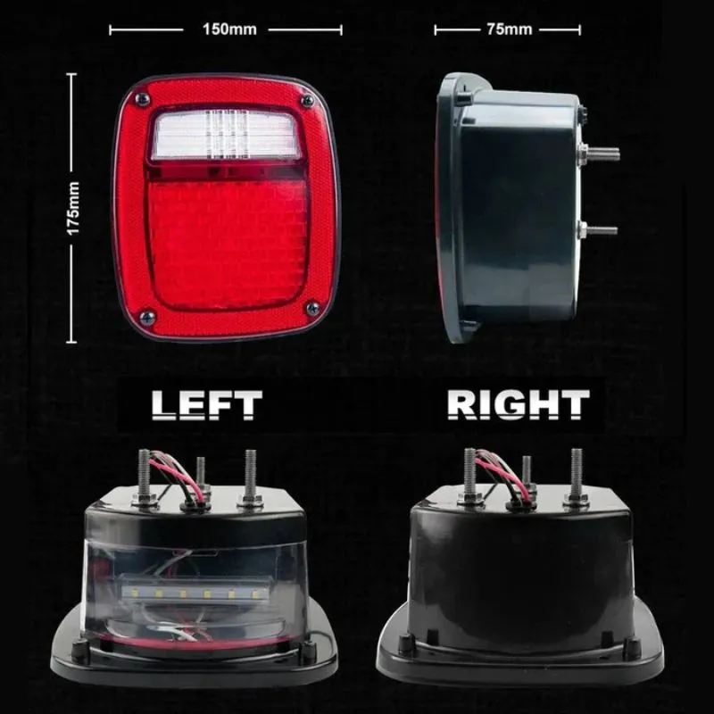 Suparee Jeep Bright LED Tail Lights for Wrangler CJ / YJ / TJ / Rubicon
