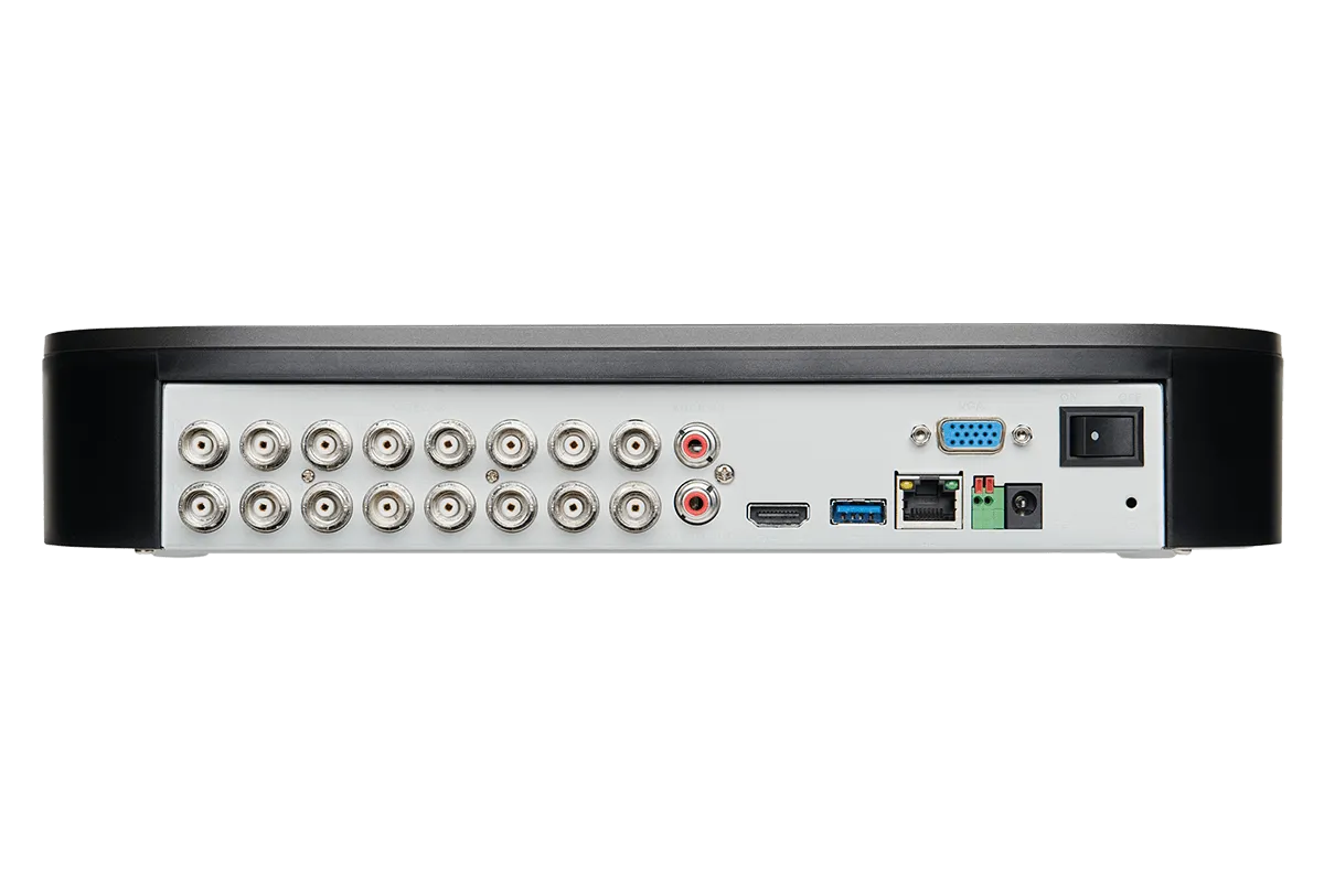 Surveillance Camera System with Sixteen 1080p HD Cameras including Four with Ultra Wide Angle View