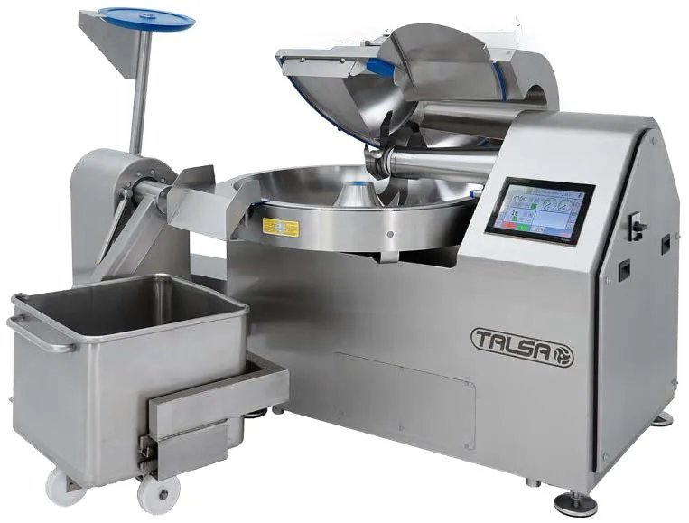 Talsa K200nsb Commercial 54 Gal, 350lb, 82HP Bowl Chopper / Cutter W/ Loader & Unloader Arm - 460 Volts