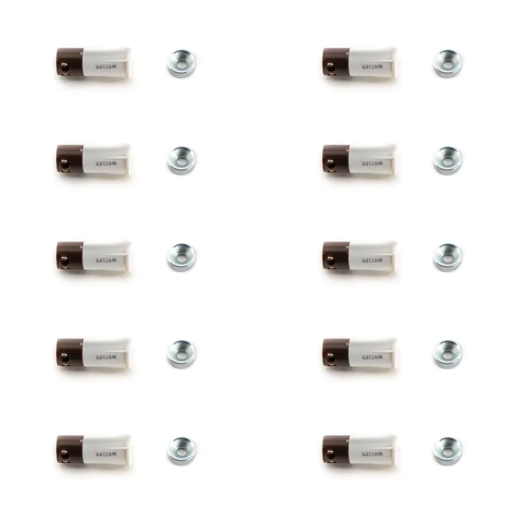 TANE STB38TCDMWH 3/8" Recessed White Contact 10 Pack