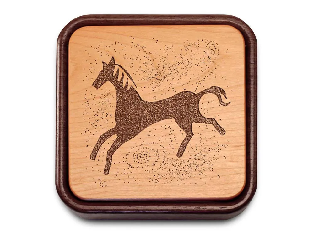 Terra Inside Engraved Flip-Top - Horse Petroglyph