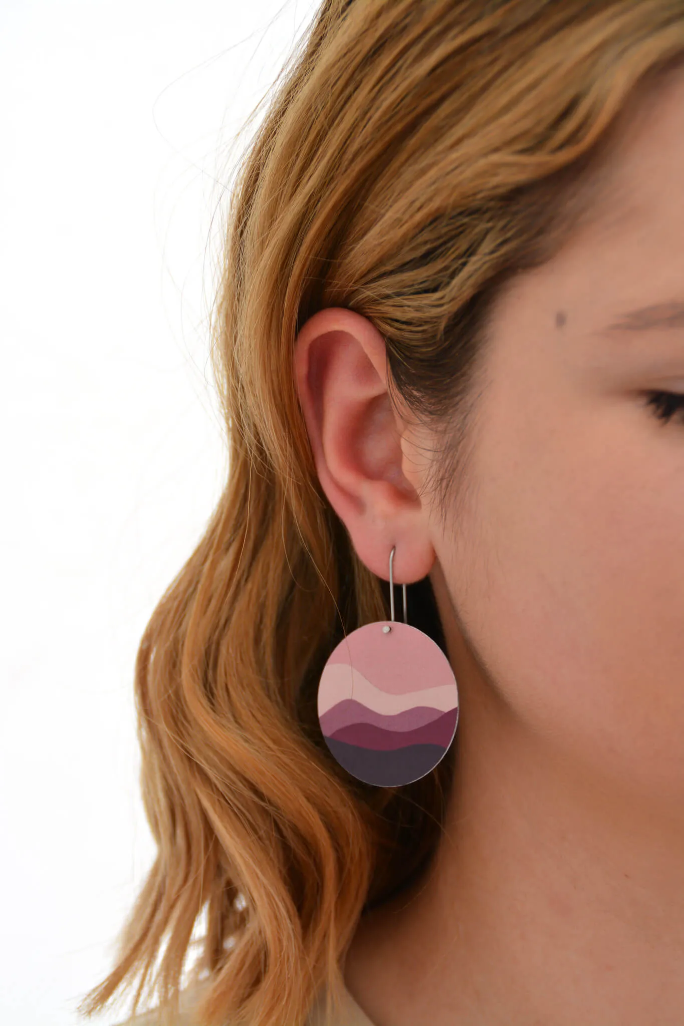 The night comes down - large circle shepherds hook earrings