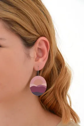 The night comes down - large circle shepherds hook earrings
