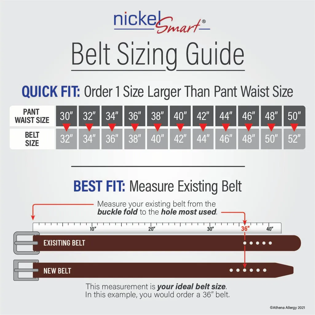 The Specialist Leather Dress Belt Set by Nickel Smart®