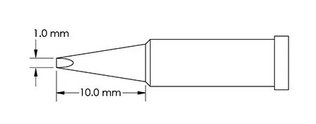 TIP, CHSL, 1.0X10.0MM, 40D, GT4, 10 PK