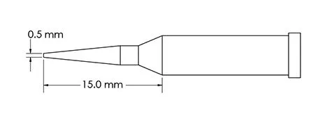 TIP, CONI, SHP, 0.5X15.0MM, GT4, 10 PK