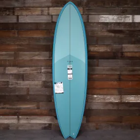 Torq Mod Fish TET 7'2 x 22 ½ x 3 Surfboard - Deep Turquoise Pattern • DAMAGED