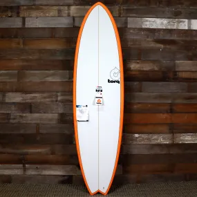 Torq Mod Fish TET 7'2 x 22 ½ x 3 Surfboard - Orange Rail Pinline • DAMAGED