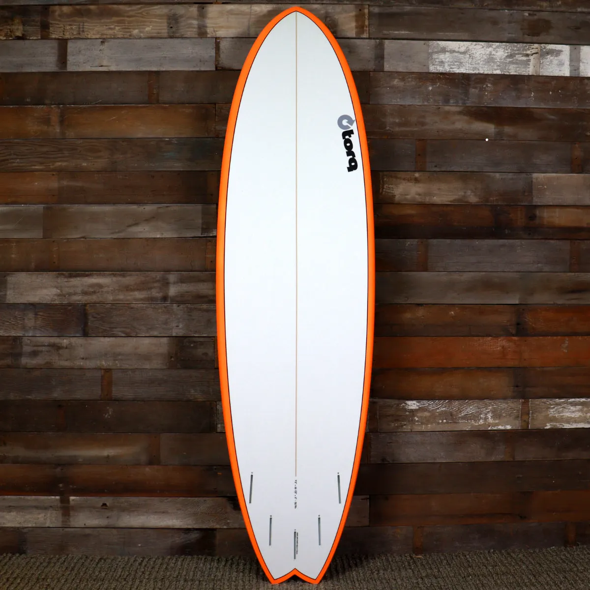 Torq Mod Fish TET 7'2 x 22 ½ x 3 Surfboard - Orange Rail Pinline • DAMAGED